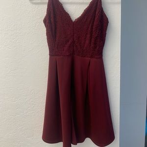 Maroon red dress